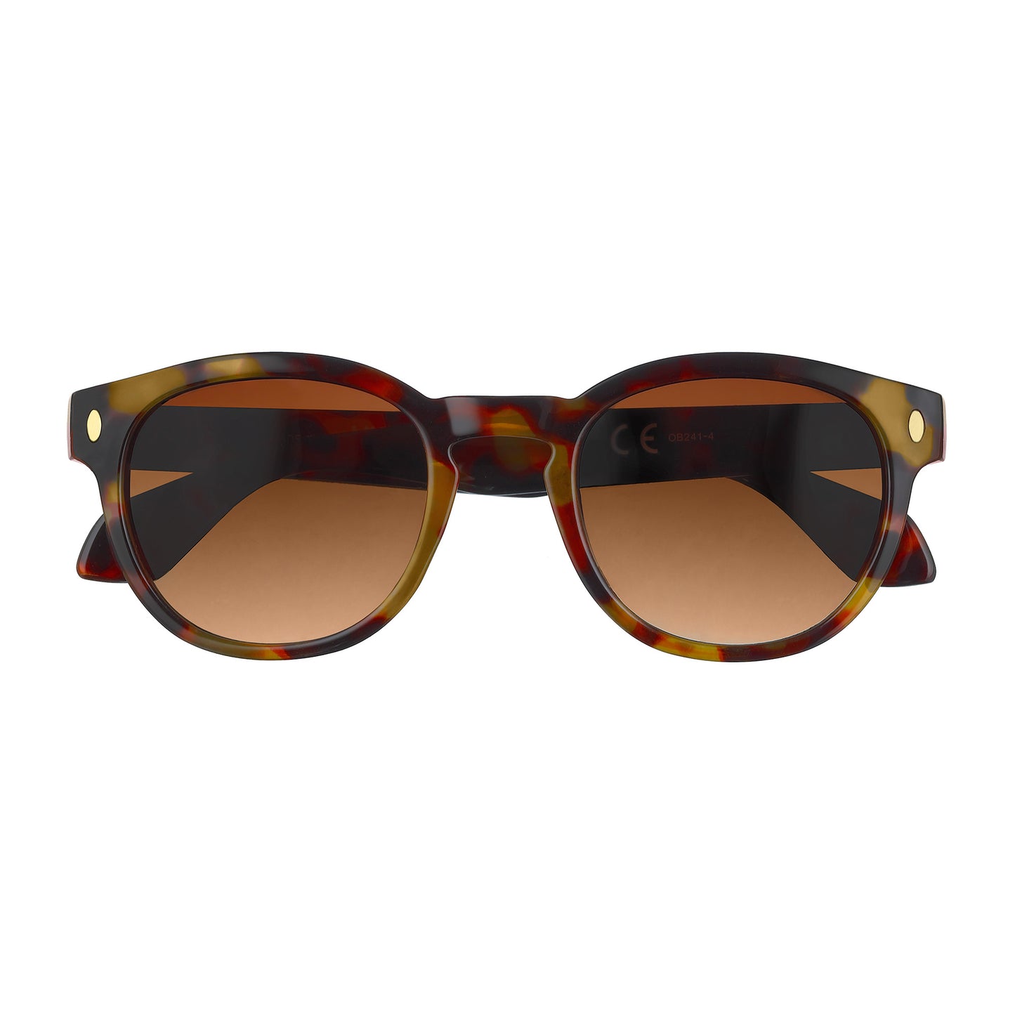 Runde Sonnenbrille mit breitem Rahmen