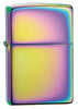 Frontansicht 3/4 Winkel Zippo Feuerzeug Slim mehrfarbig Basismodell
