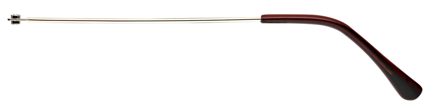 Zippo Brillenbügel aus Metall in gold und Kunststoff in braun