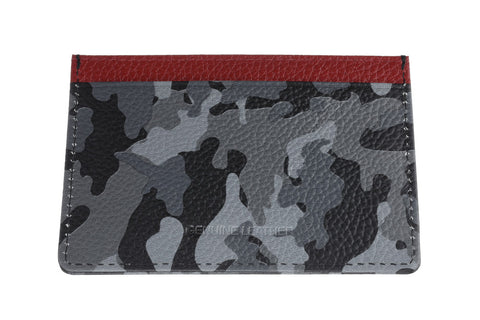 Zippo Kartenhalter Rückansicht in Camouflage grau mit roter Oberseite