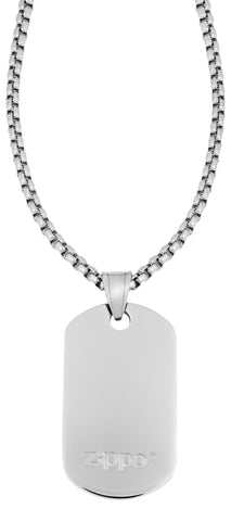 Rückseite Anhänger Dogtag mit Zippo Logo