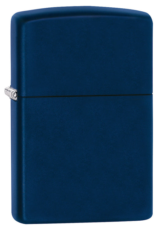Frontansicht 3/4 Winkel Zippo Feuerzeug Navy Blue Matte Basismodell