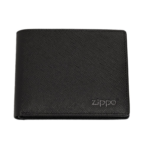 Zippo Portmonee aus Saffiano Leder mit Zippo Logo Frontansicht