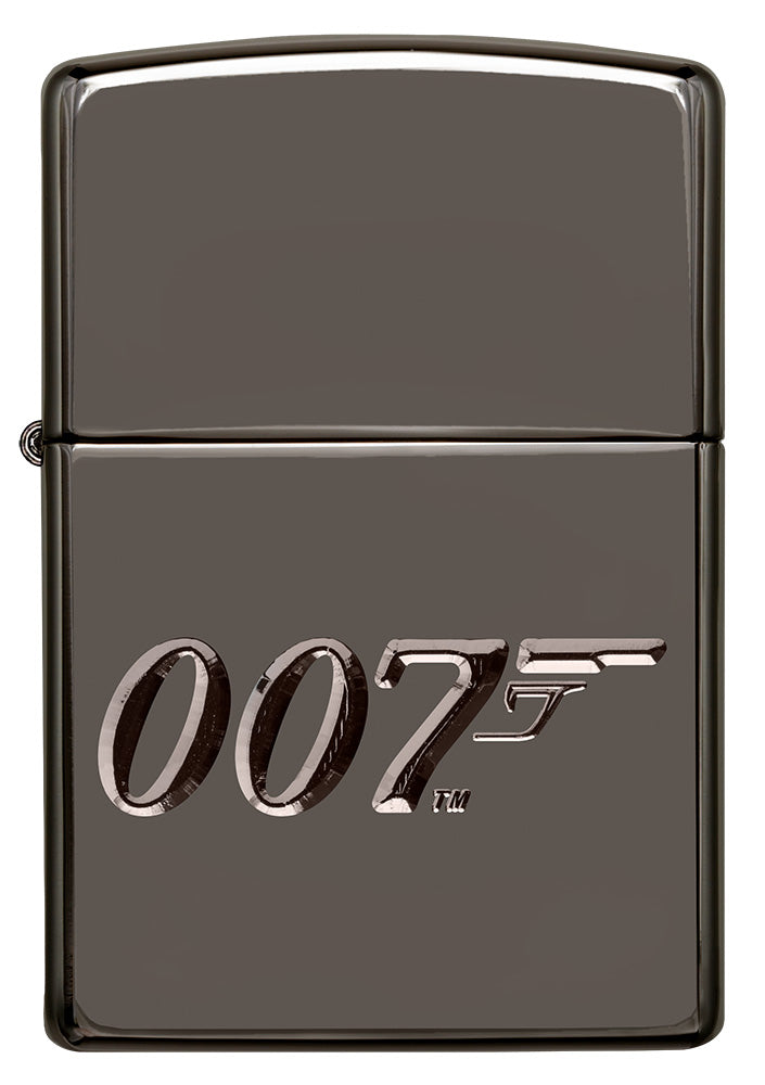 Frontansicht Zippo Feuerzeug grau glänzend 007