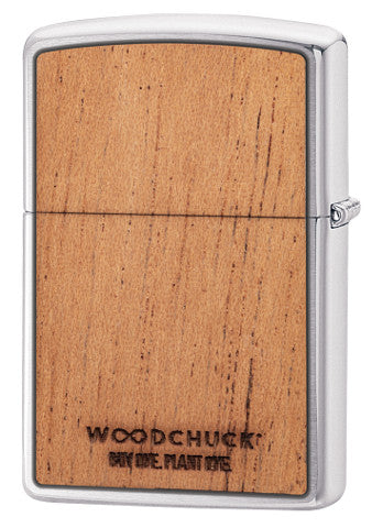 Rückansicht Zippo Woodchuck mit Schriftzug Woodchuck