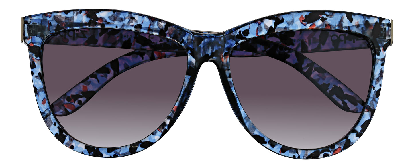 Zippo Sonnenbrille Lady Swing mit geschwungenen halbrunden Gläsern in Marmoroptik