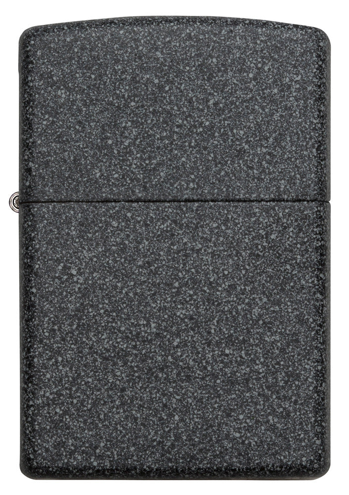 Frontansicht Zippo Feuerzeug Basismodell Iron Stone grau