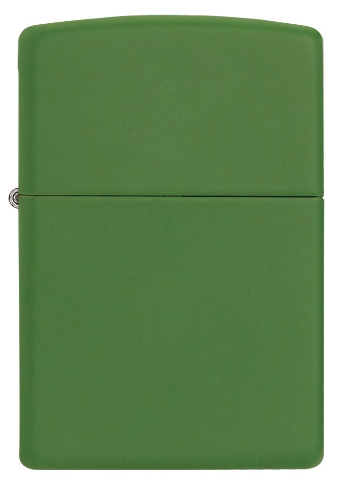 Frontansicht Zippo Feuerzeug Moss Green Matte Basismodell