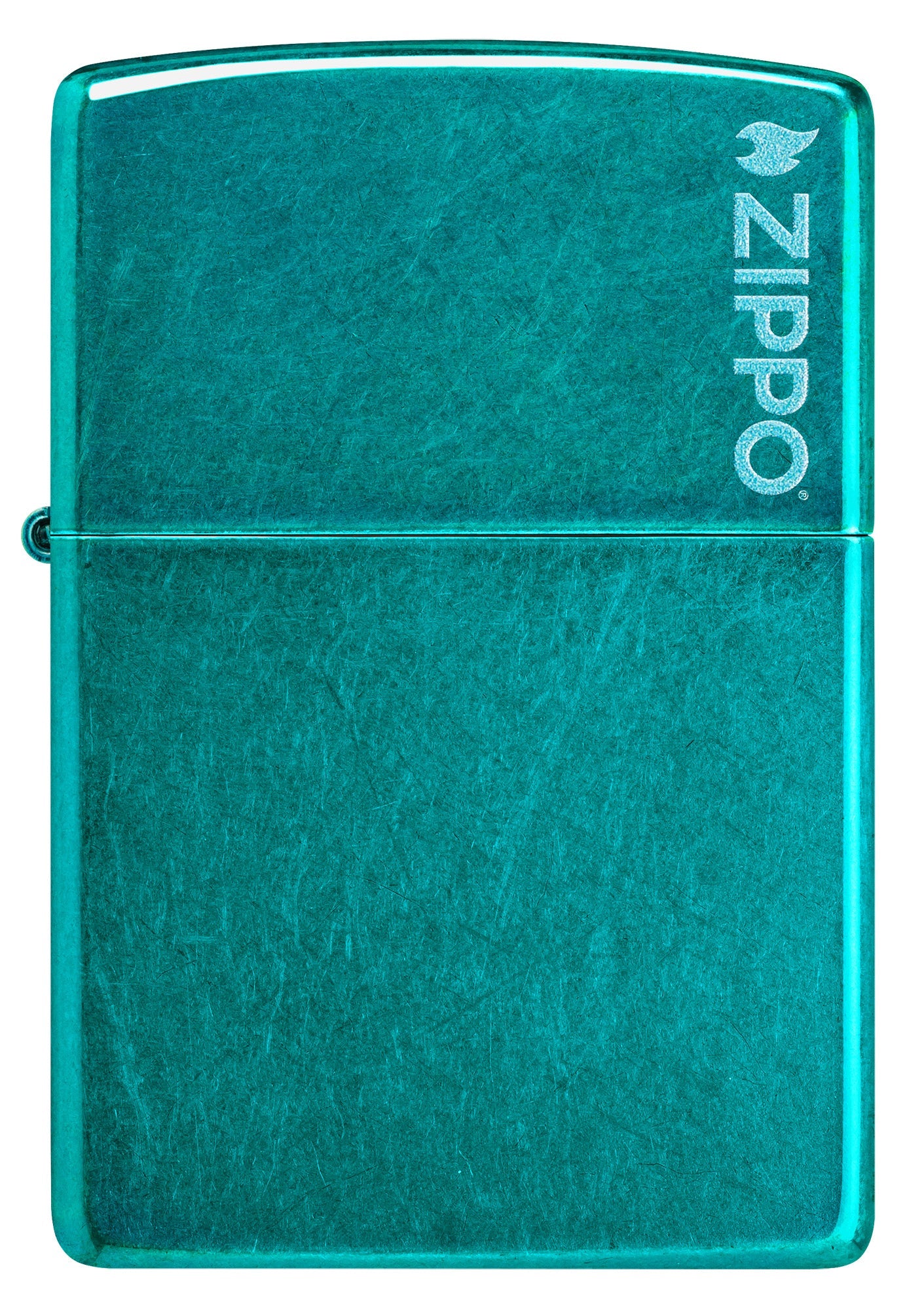 Klassisch in Candy-Blaugrün mit Zippo Logo