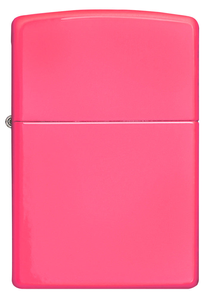 Frontansicht Zippo Feuerzeug Basismodell neon pink
