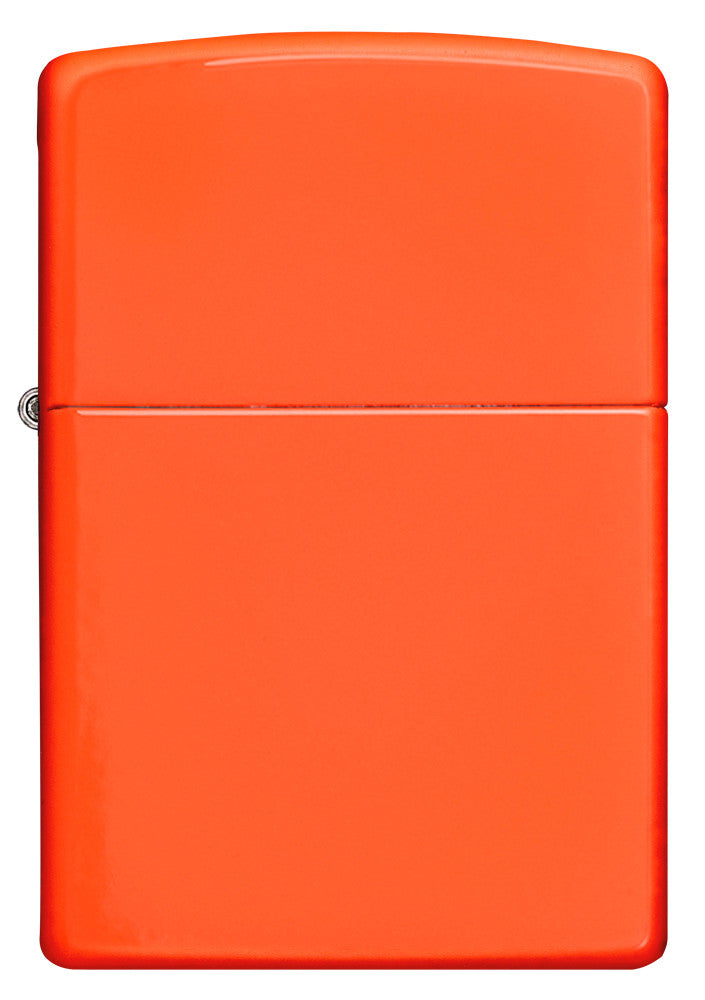 Frontansicht Zippo Feuerzeug Basismodell neon orange