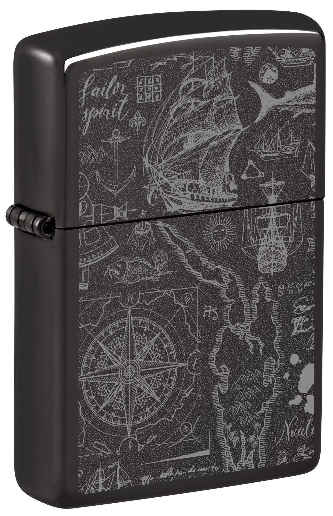 ZIPPO Sturmfeuerzeug Flying Eagle – Blau, Hochglanzpoliert, 360° Foto-Design, In Geschenkbox