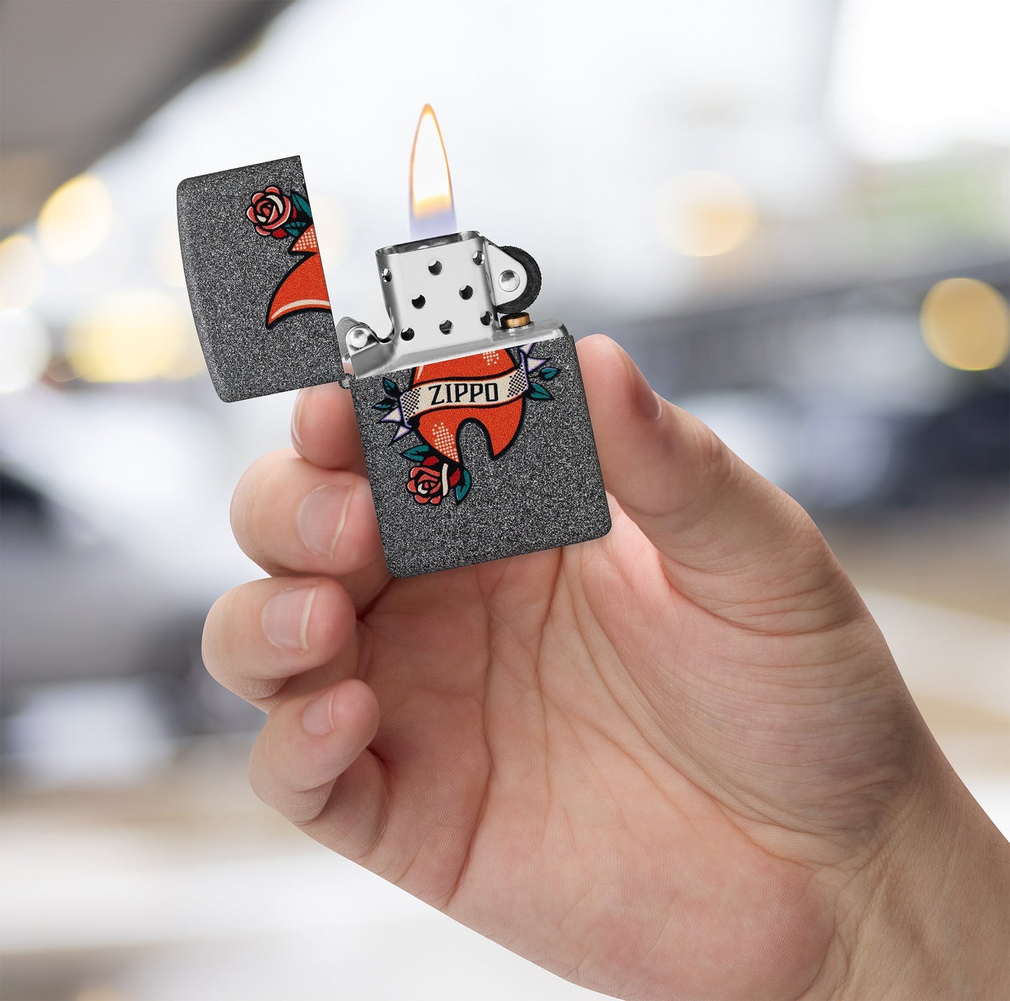 Zippo Flammen-Tattoo