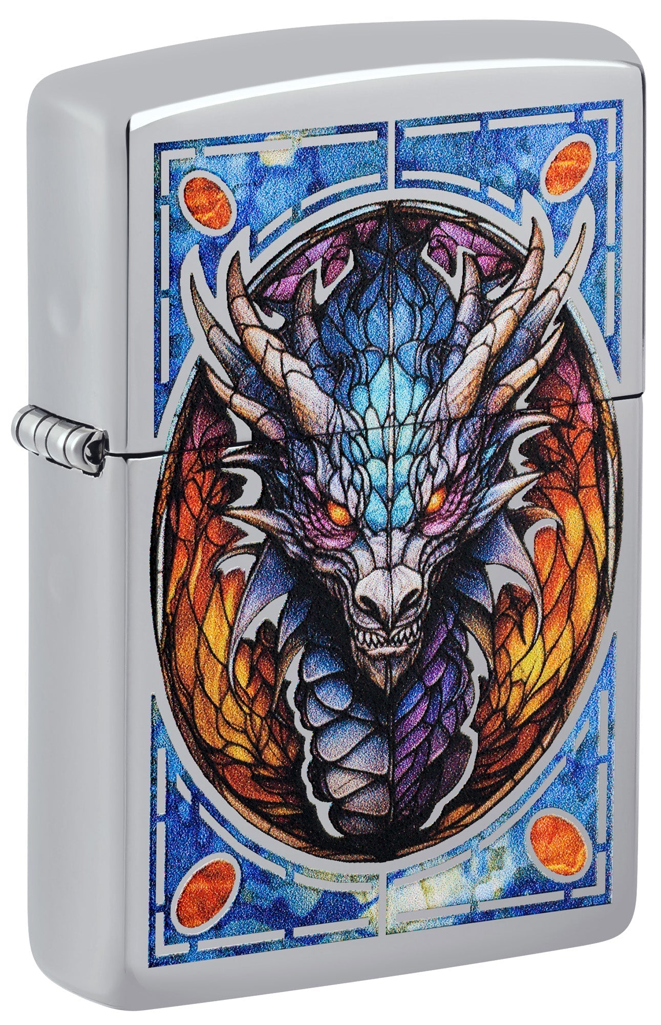 Buntglas-Drache