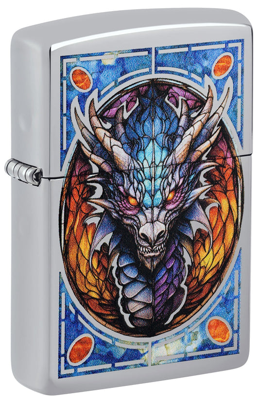 Buntglas-Drache