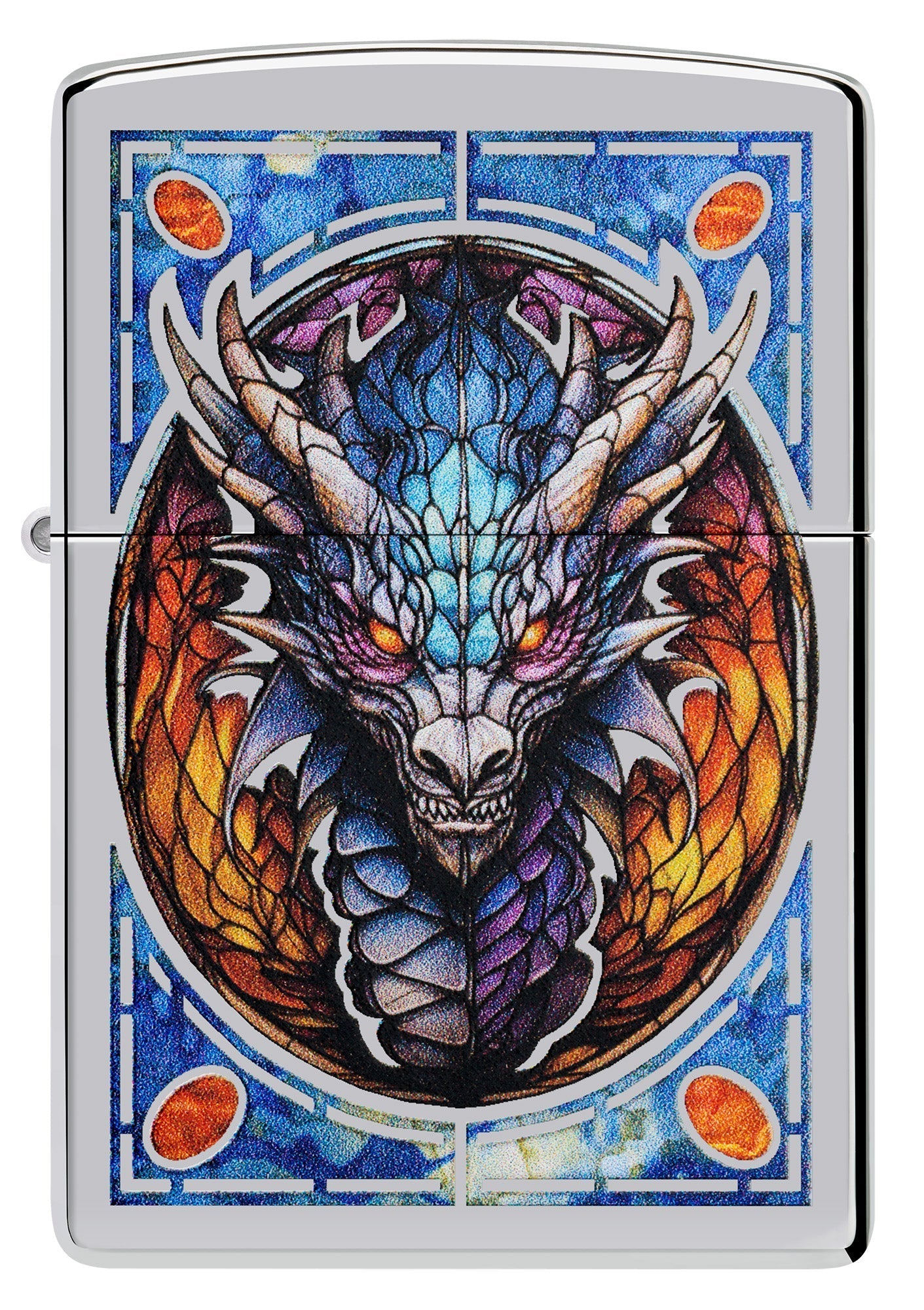 Buntglas-Drache