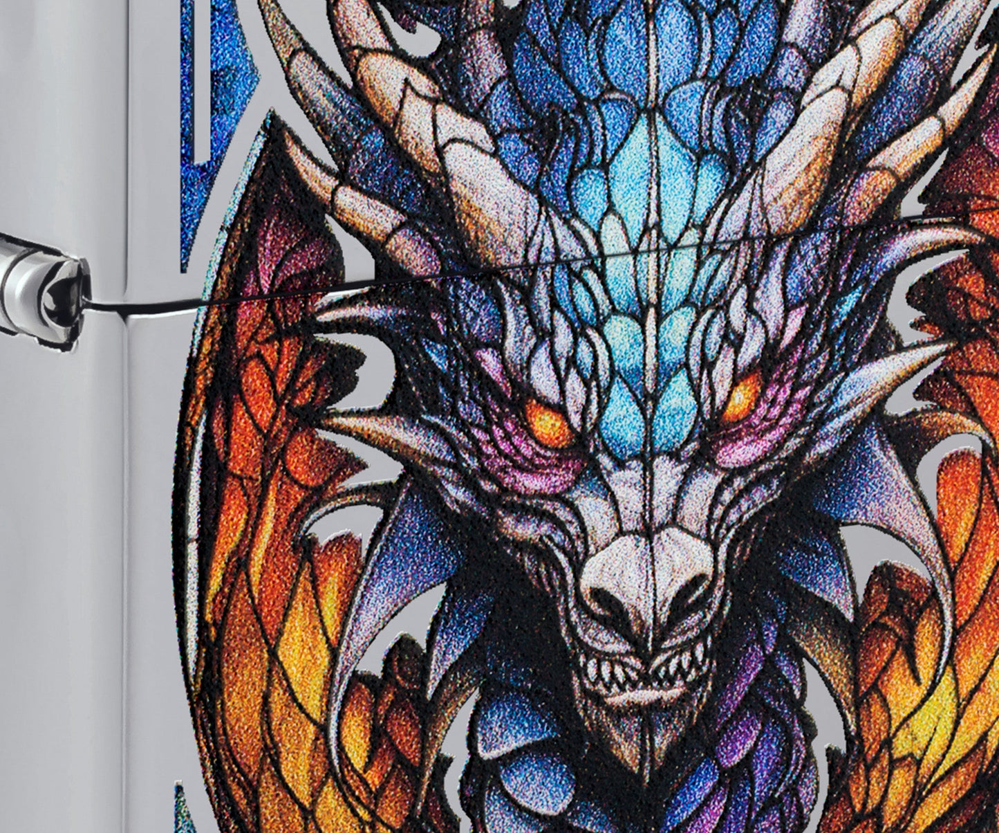 Buntglas-Drache