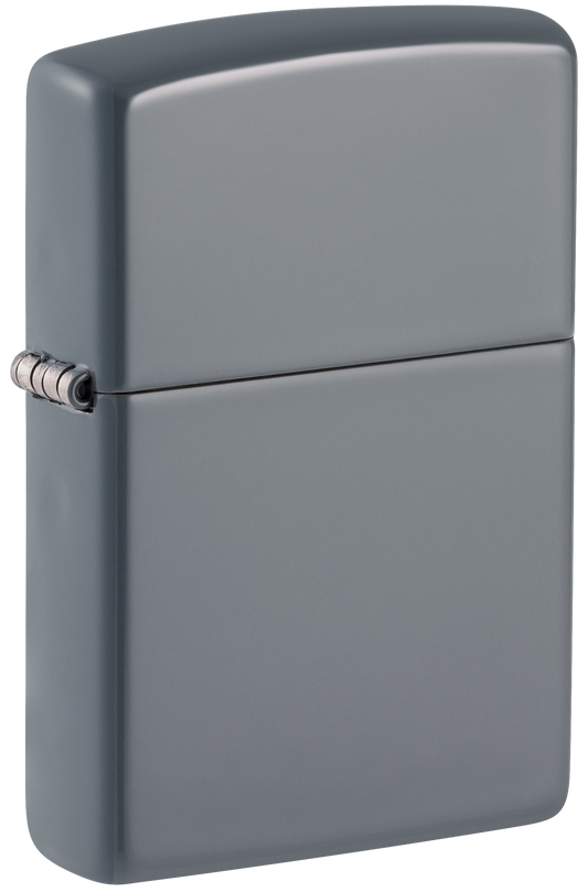 Briquet Zippo vue de trois quarts du briquet tempête Zippo Flat Grey