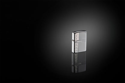 Sterling Silver Zippo Diamond Design