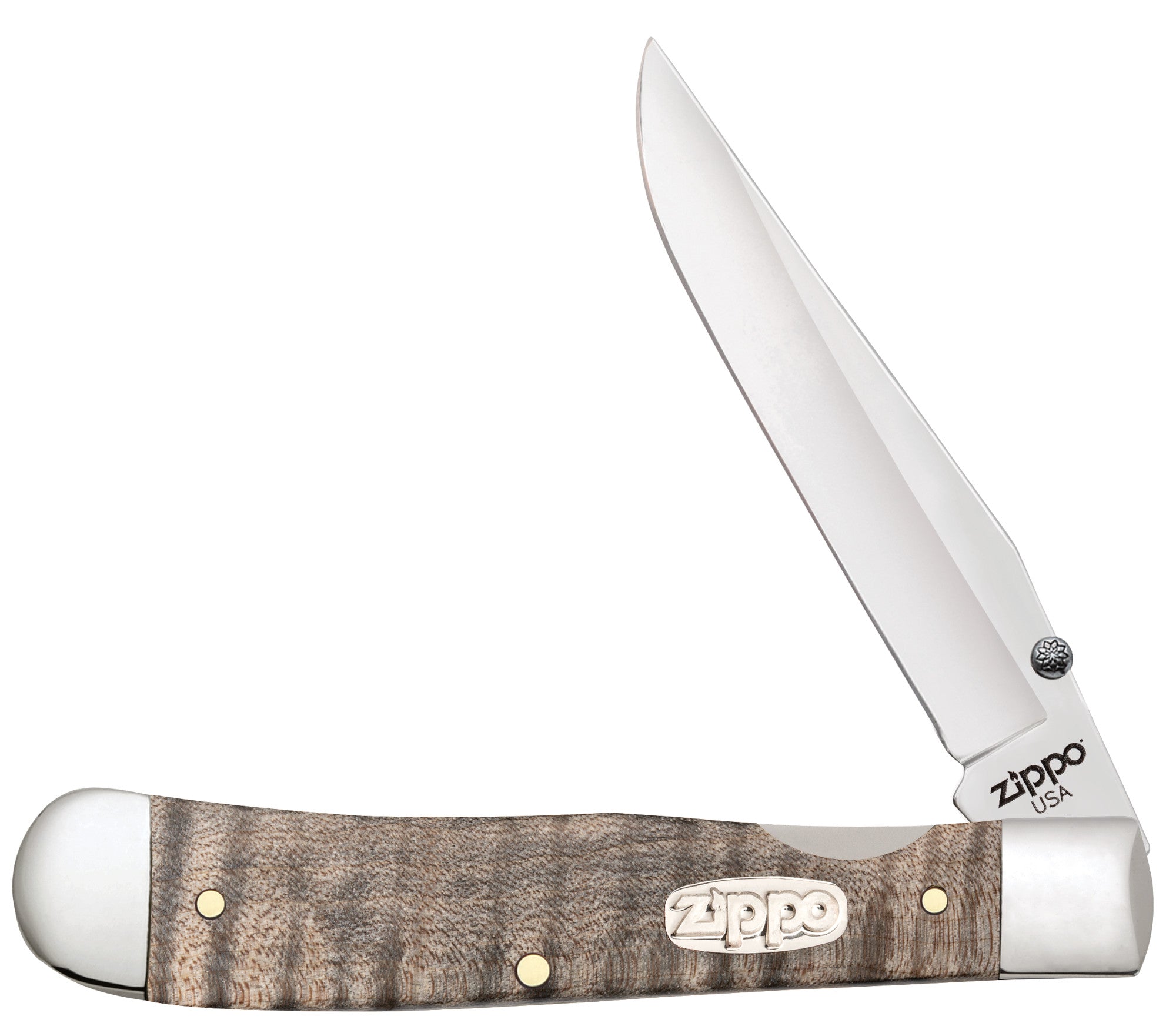 ZIPPO | Knife Curly Maple Wood Trapperlock