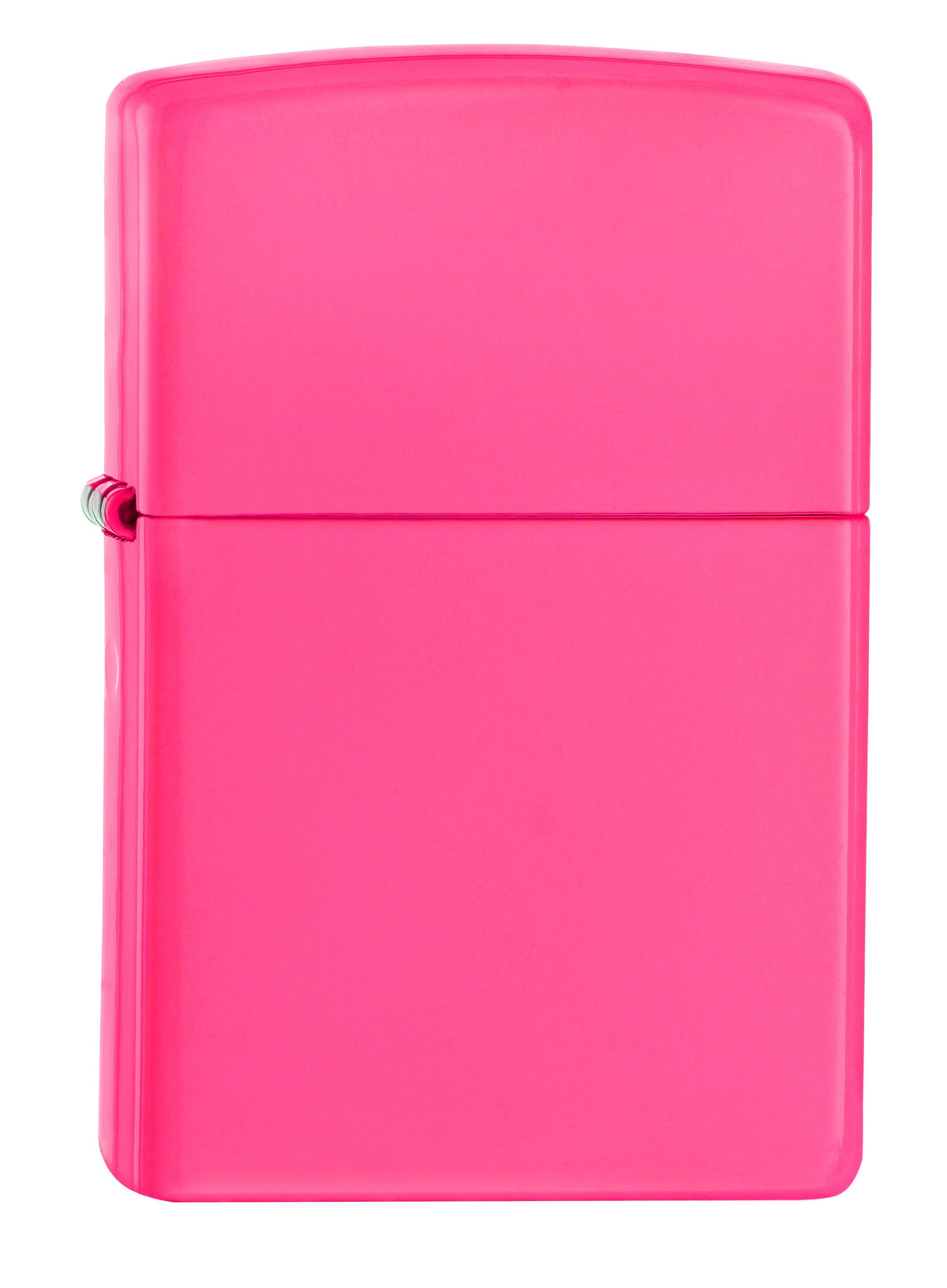 Frontansicht 3/4 Winkel Zippo Feuerzeug Basismodell neon pink