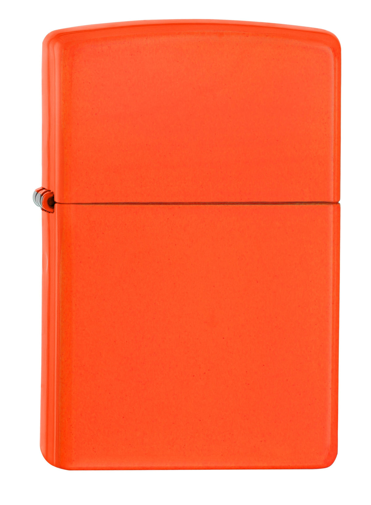 Frontansicht 3/4 Winkel Zippo Feuerzeug Basismodell neon orange