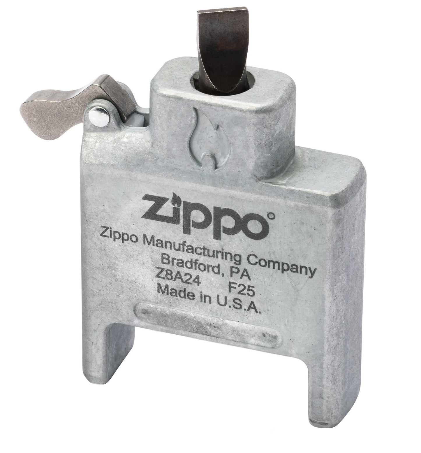 Bit Safe Schraubendreher mit Gehäuse in gebürstetem Chrom