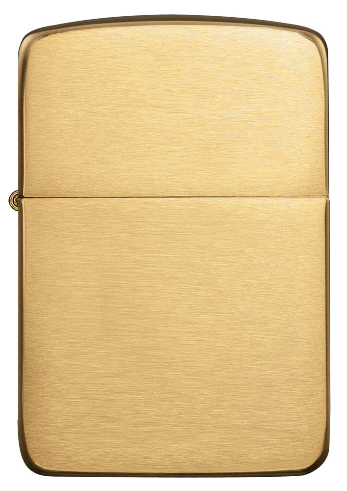 Zippo Feuerzeug 1941 Replica Frontansicht aus gebürstetem Messing in Gold
