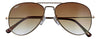 Zippo Pilotenbrille Frontansicht in braun aus Metall