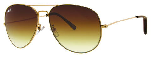 Zippo Pilotenbrille Frontansicht ¾ Winkel in braun aus Metall