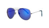Frontansicht 3/4 Winkel Zippo Sonnenbrille silber blau Pilotenbrille
