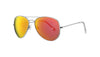 Zippo Pilotenbrille Frontansicht ¾ Winkel in orange aus Metall