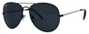 Zippo Pilotenbrille Frontansicht ¾ Winkel aus Metall mit schwarzem Gestell