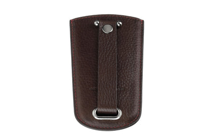 Rückseite Zippo Schlüsselanhänger Leder braun 