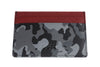 Zippo Kartenhalter Frontansicht in Camouflage grau  mit roter Oberseite und mit Zippo Logo und verschiedenen Fächern