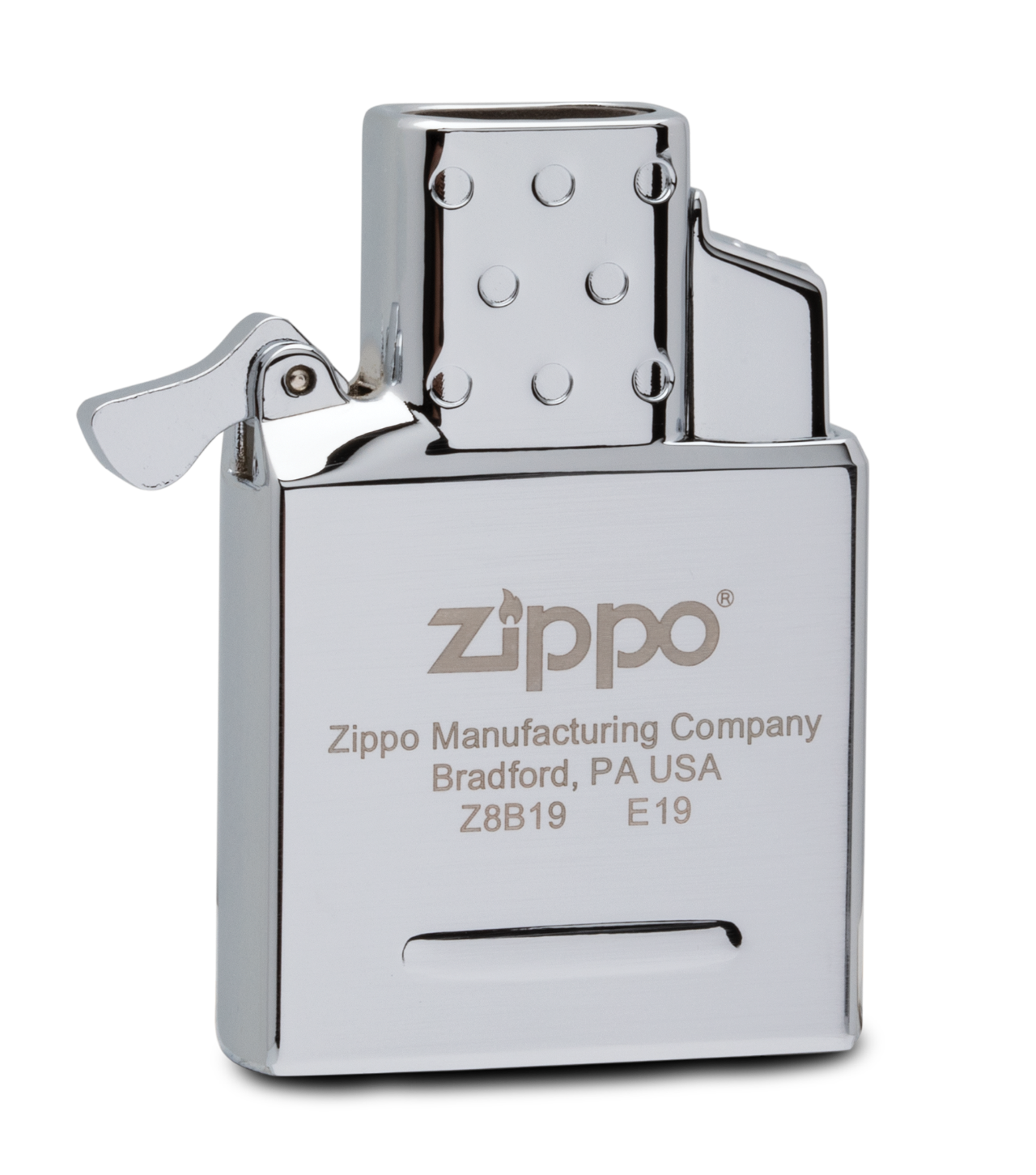 Zippo Doppelbrenner Butangaseinsatz Frontansicht ¾ Winkel