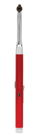 Seitenansicht Zippo Stabfeuerzeug mit biegsamem Hals in rot mit USB Anschluss