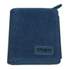 Zippo Querformatige Bi-Fold Zipper Geldbörse aus blauem Jeansstoff mit Zippo Logo