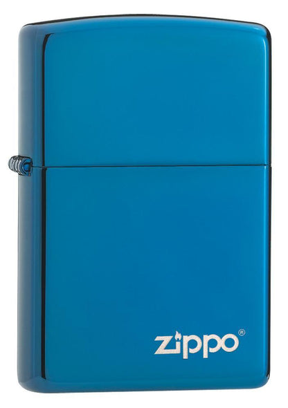 Classic High Polish Blue Zippo Logo