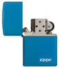 Classic High Polish Blue Zippo Logo