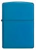 Frontansicht Zippo Feuerzeug Basismodell Sapphire blau Hochglanz