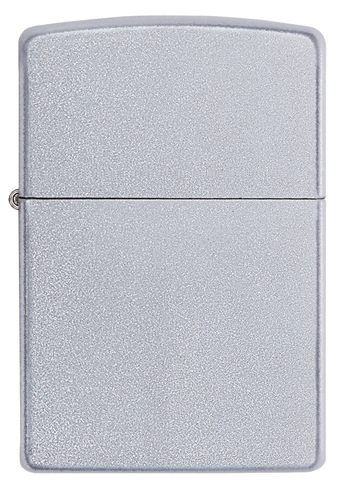 Frontansicht Zippo Feuerzeug Satin Chrome Basismodell