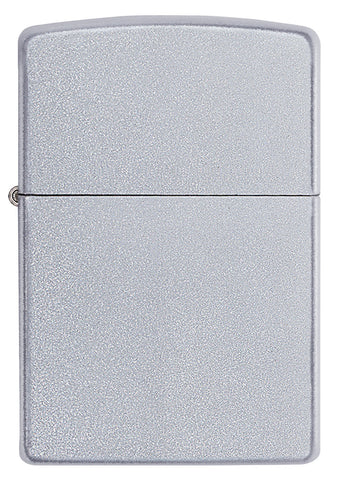 Frontansicht Zippo Feuerzeug Satin Chrome Basismodell
