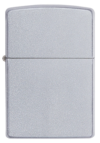 Frontansicht Zippo Feuerzeug Satin Chrome Basismodell