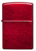 Zippo Feuerzeug Frontansicht Basismodell in rot mit optisch rauer Oberfläche