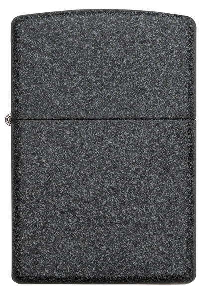 Frontansicht Zippo Feuerzeug Basismodell Iron Stone grau