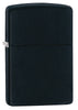 Frontansicht 3/4 Winkel Zippo Feuerzeug Media Chrome Black Matte