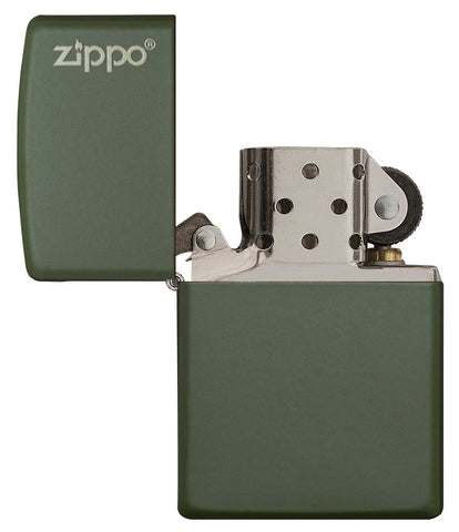 Classic Green Matte Zippo Logo