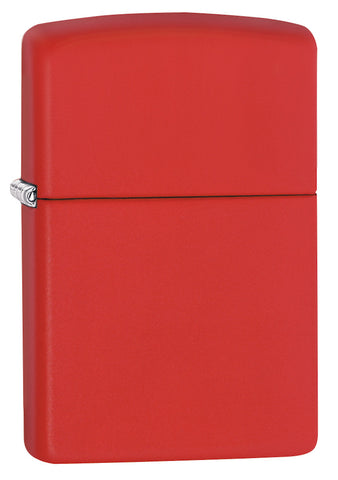 Frontansicht 3/4 Winkel Zippo Feuerzeug Red Matte Basismodell