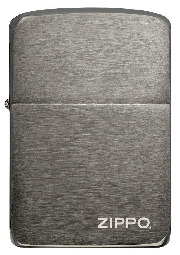 Zippo Feuerzeug Frontansicht 1941 Replica Black Ice® mit Zippo Logo